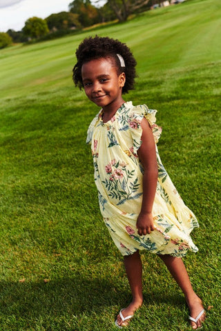 Pink Chicken Harper Dress - Pale Yellow Poppy | Baby Riddle