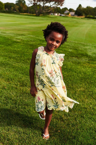 Pink Chicken Harper Dress - Pale Yellow Poppy | Baby Riddle