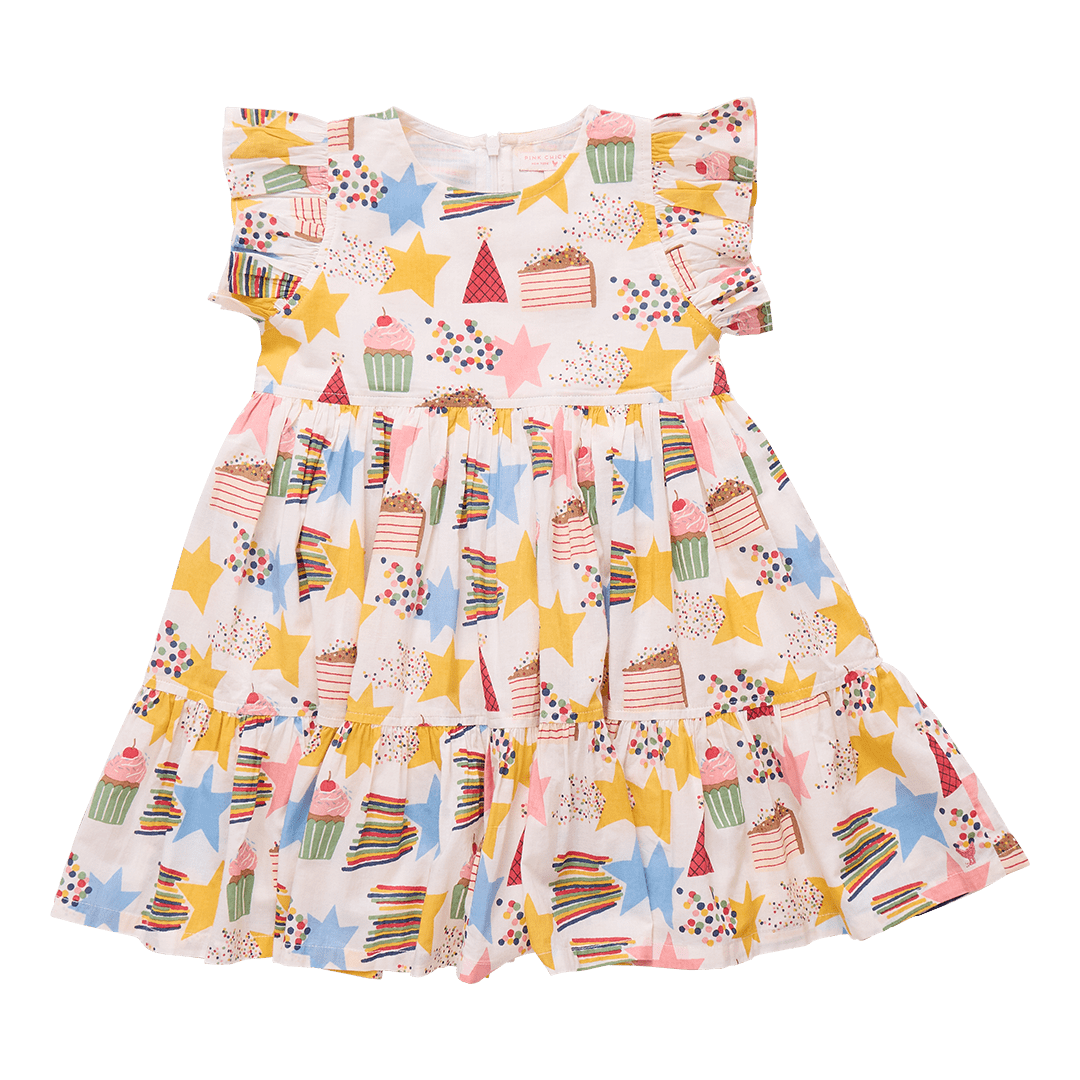 Pink Chicken Jennifer Dress - Birthday Star | Baby Riddle 5 Kids Pink Chicken Jennifer Dress - Birthday Star | Baby Riddle 5 Kids