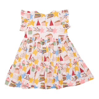 Cotton Jennifer Dress - Birthday Star Baby & Toddler Dresses Pink Chicken Size: 2T