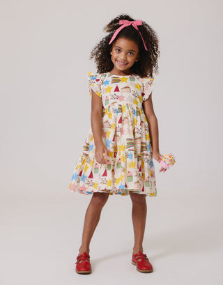 Cotton Jennifer Dress - Birthday Star Baby & Toddler Dresses Pink Chicken Size: 2T