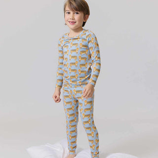 Bamboo Long Sleeve Pajama Set - Tigers Pink Chicken Size: 2T