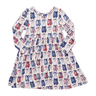 Bamboo Long Sleeve Steph Dress - Ballet Slippers Baby & Toddler Dresses Pink Chicken Size: 2T
