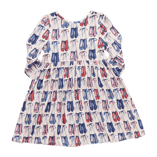 Bamboo Long Sleeve Steph Dress - Ballet Slippers Baby & Toddler Dresses Pink Chicken Size: 2T