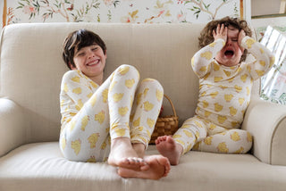 Bamboo Long Sleeve Pajama Set - Chicks Pink Chicken Size: 2T