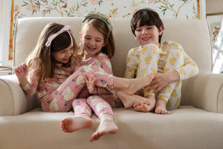 Pink Chicken Long Sleeve Pajama Set - Pink Bunnies | Baby Riddle