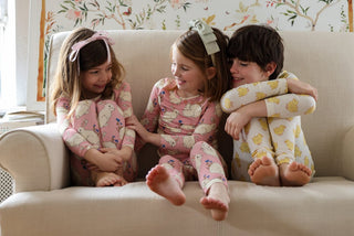 Pink Chicken Long Sleeve Pajama Set - Pink Bunnies | Baby Riddle