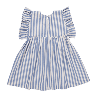 Pink Chicken Sarita Dress - Blue Stripe | Baby Riddle