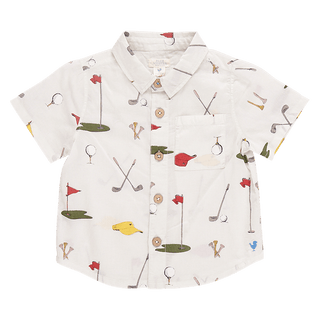 Pink Chicken Short Sleeve Jack Shirt - Golf Tournament | Baby Riddle