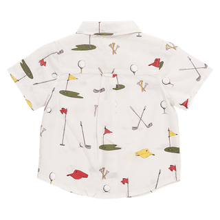 Pink Chicken Short Sleeve Jack Shirt - Golf Tournament | Baby Riddle