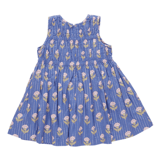 Pink Chicken Sleeveless Waverly Dress - Periwinkle Small Bud | Baby Riddle