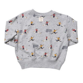 Cotton Long Sleeve Play Sweatshirt - Mini Soccer Players
