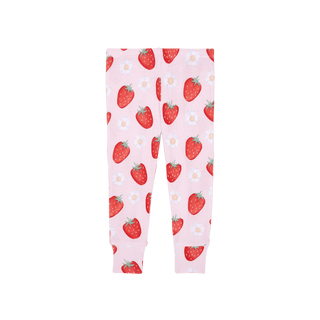 Bamboo Pointelle Long Sleeve Pajama Set - Penny (Strawberries ) Posh Peanut Size: 3T-4T