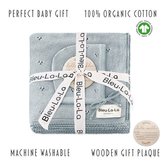 Organic Pointelle Swaddle Blanket + Hat Gift Set Bleu La La Color: Ballet Slipper
