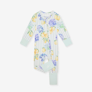 Bamboo Convertible Footie Romper - Nicola (Lemon Floral)Posh PeanutSize: 9-12 Months