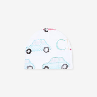 Bamboo Infant Swaddle and Beanie Set - Ciao (Cars) Swaddling Blankets Posh Peanut Size: One Size