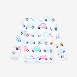 Bamboo Long Sleeve Pajama Set - Ciao (Cars)Posh PeanutSize: 3T-4T