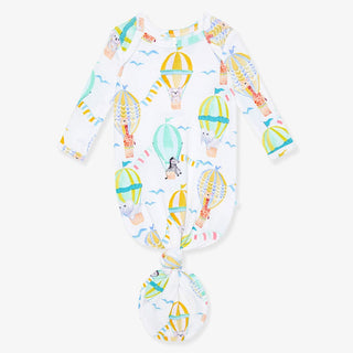 Bamboo Knotted Gown - Balloon WonderPosh PeanutSize: 0-3 Months