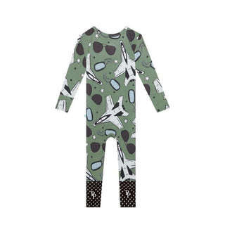 Bamboo Convertible Footie Romper - Airman (Jets) Baby & Toddler Sleepwear