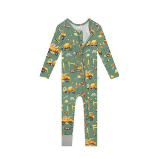 Bamboo Convertible Footie Romper - Crawford (Construction Vehicles) Baby & Toddler Sleepwear