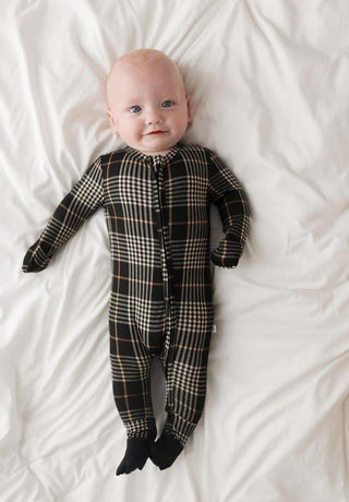 Bamboo Convertible Footie Romper - Sanders (Plaids) Baby & Toddler Sleepwear