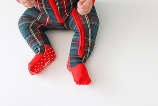 Bamboo Convertible Footie Romper - Tartan Plaid Baby & Toddler Sleepwear