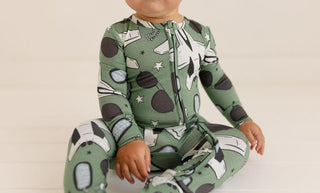 Bamboo Footie with Zipper - Airman (Jets) Baby & Toddler Sleepwear