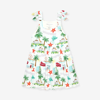 Bamboo Bow Babydoll Dress - Posh Los Angeles Posh Peanut Size: 2T