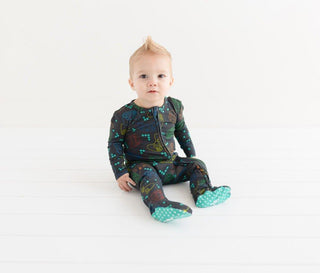 Boy's Bamboo Footie with Zipper - Posh Player One Baby & Toddler Sleepwear