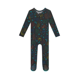 Posh Peanut Boys Bamboo Footie with Zipper Posh Player One