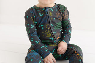 Boy's Bamboo Footie with Zipper - Posh Player One Baby & Toddler Sleepwear