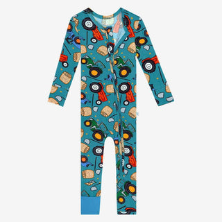 Boy's Bamboo Convertible Footie Romper - Roberts (Trucks) Baby & Toddler Sleepwear