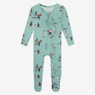 Boy's Bamboo Footie with Zipper, Wallace (Knights) Baby & Toddler Sleepwear