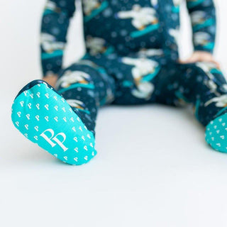 Boy's Bamboo Footie with Zipper - Yeti (Snowboarding) Baby & Toddler Sleepwear