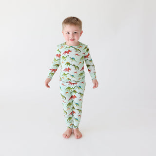 Posh Peanut Bamboo Long Sleeve Pajama Set - Buddy (Dinosaurs) | Baby Riddle