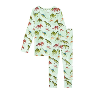 Posh Peanut Bamboo Long Sleeve Pajama Set - Buddy (Dinosaurs) | Baby Riddle