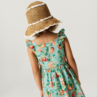 Bamboo Challis Button-Down Dress - Arancia (Citrus)Posh PeanutSize: 3T-4T