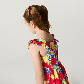 Bamboo Challis Button-Down Dress - Valentina (Floral) Posh Peanut Size: 2T