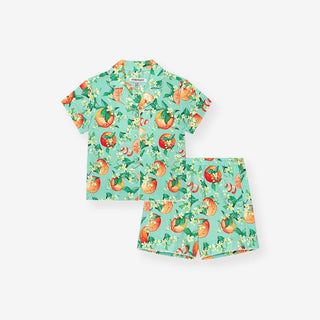 Bamboo Challis Short Set - Arancia (Citrus) Baby & Toddler Sleepwear Posh Peanut Size: 3-6 Months
