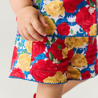Bamboo Challis Short Set - Valentina (Floral) Baby & Toddler Sleepwear Posh Peanut Size: 6-12 Months