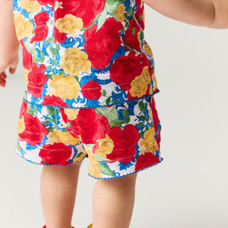 Bamboo Challis Short Set - Valentina (Floral) Baby & Toddler Sleepwear Posh Peanut Size: 6-12 Months