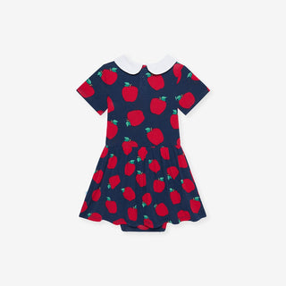 Bamboo Collared Twirl Bodysuit Dress - Lilian (Apple)Posh PeanutSize: 12-18 Months