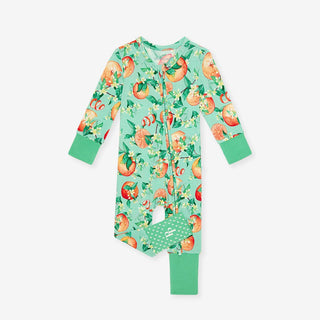 Bamboo Convertible Footie Romper - Arancia (Citrus) Baby & Toddler Sleepwear Posh Peanut Size: 3-6 Months