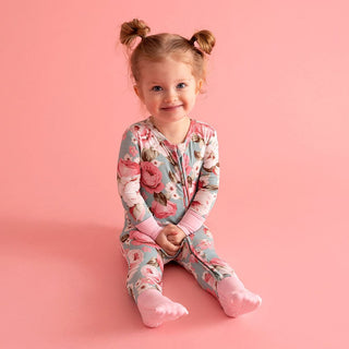 Bamboo Convertible Footie Romper - Briana (Floral)
