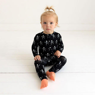 Bamboo Convertible Footie Romper - Dancing Skelly Baby & Toddler Sleepwear