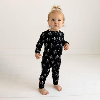 Bamboo Convertible Footie Romper - Dancing Skelly Baby & Toddler Sleepwear