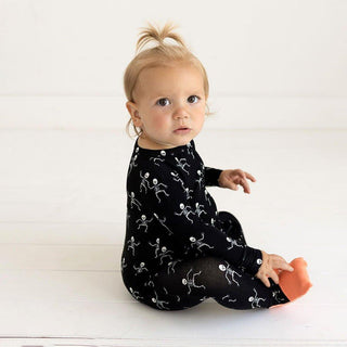 Bamboo Convertible Footie Romper - Dancing Skelly Baby & Toddler Sleepwear