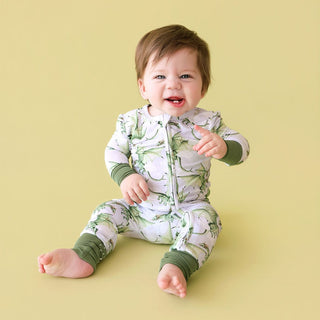 Bamboo Convertible Footie Romper - Devlin (Dragons) Posh Peanut Size: 9-12 Months