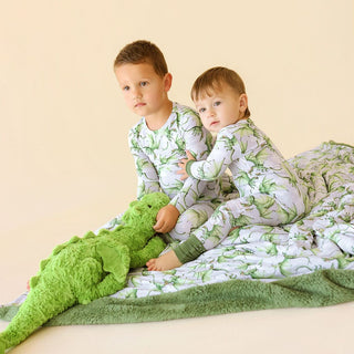 Bamboo Convertible Footie Romper - Devlin (Dragons) Posh Peanut Size: 9-12 Months