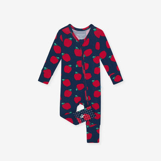 Bamboo Convertible Footie Romper - Lilian (Apple)Posh PeanutSize: 9-12 Months